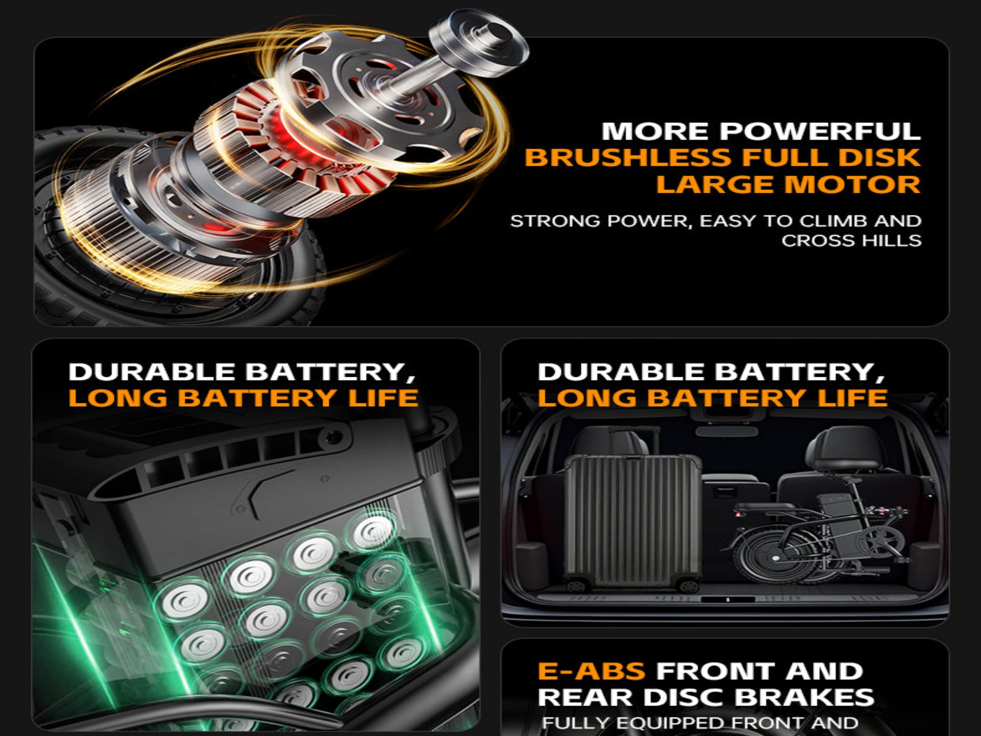 E10 Folding E-Bikes|650W motor|20MPH|14Inch|48V15AH|25-32miles