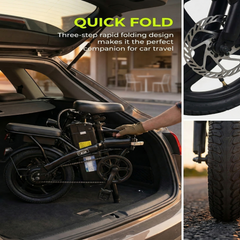 S6 Folding E-Bikes|400w motor|48V 15Ah|22mph|20miles|14inch