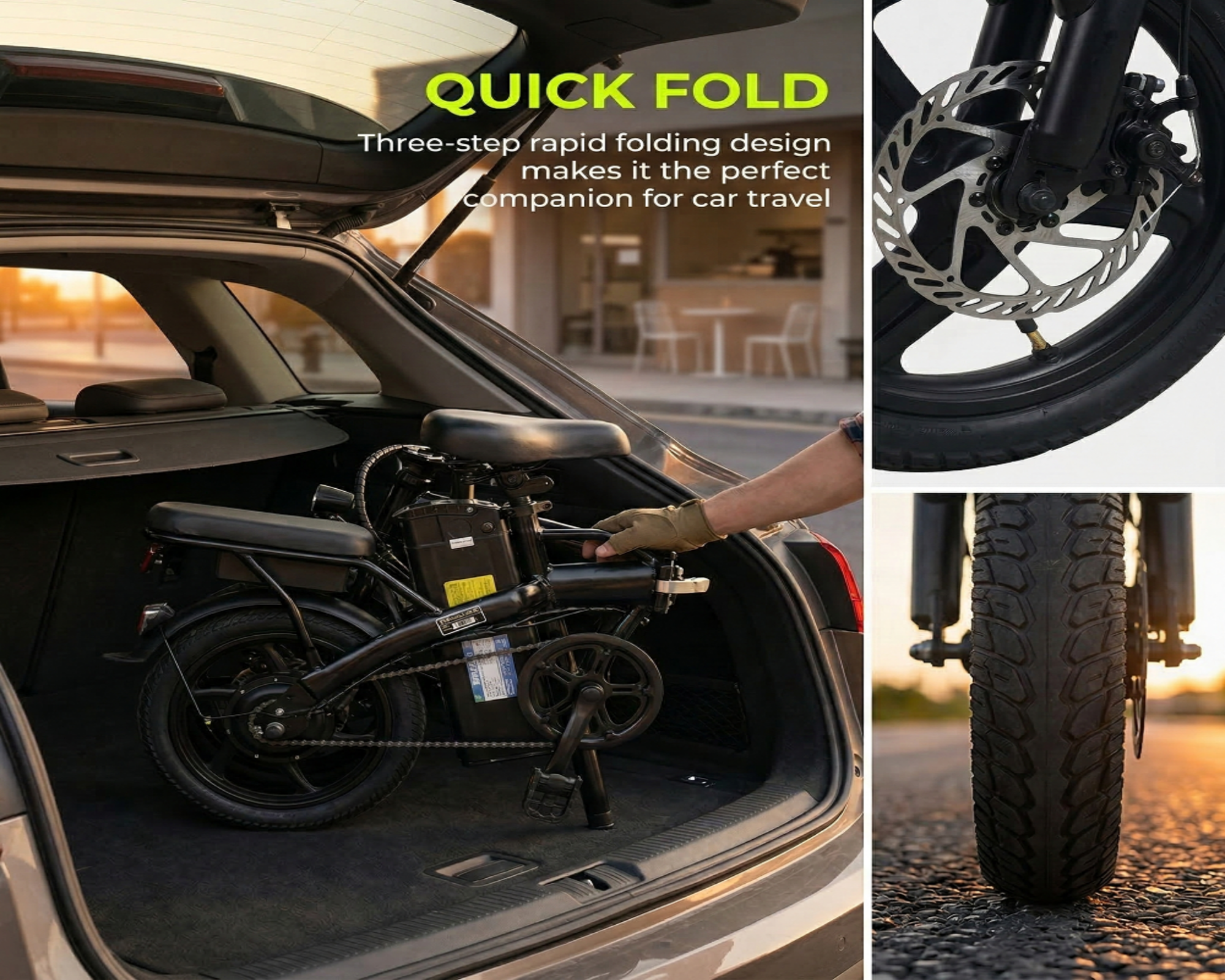 S6 Folding E-Bikes|400w motor|48V 15Ah|22mph|20miles|14inch