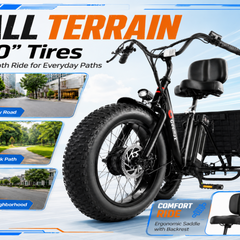 Folding Electric Tricycle Bicycle|500W motor |36V 15Ah |20inch|35-45miles|20MPH