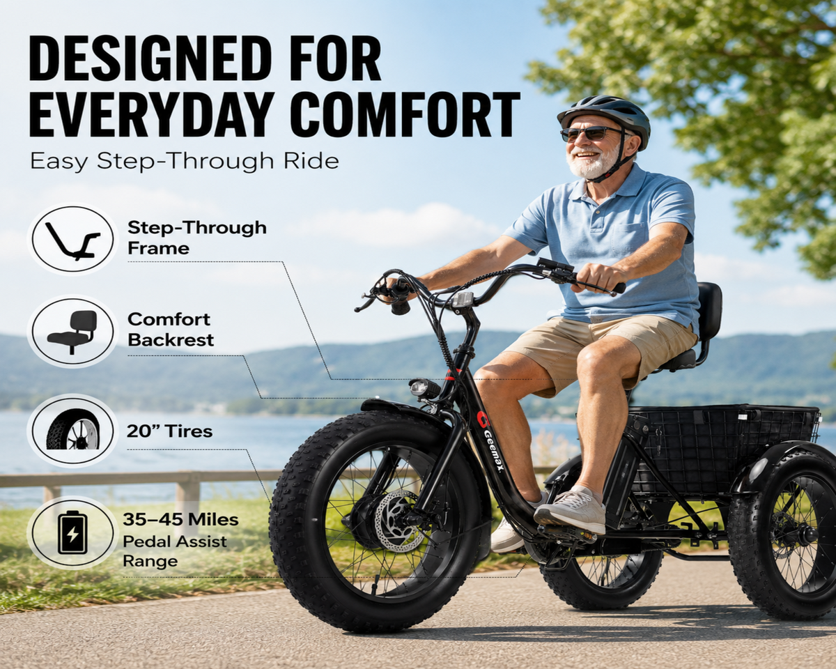 Folding Electric Tricycle Bicycle|500W motor |36V 15Ah |20inch|35-45miles|20MPH