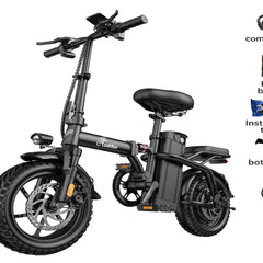 E10 Folding E-Bikes|650W motor|20MPH|14Inch|48V15AH|25-32miles