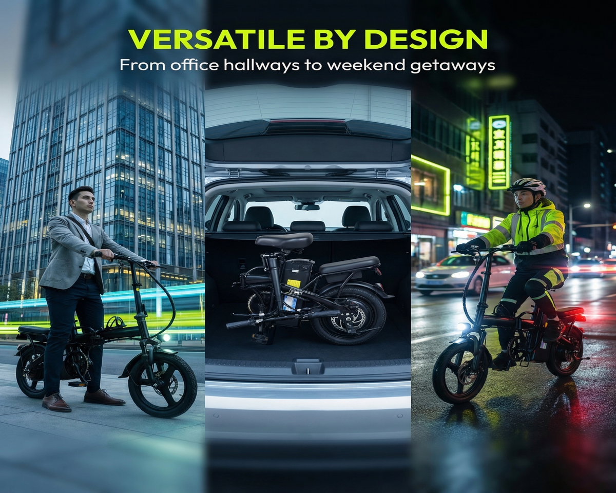S6 Folding E-Bikes|400w motor|48V 15Ah|22mph|20miles|14inch